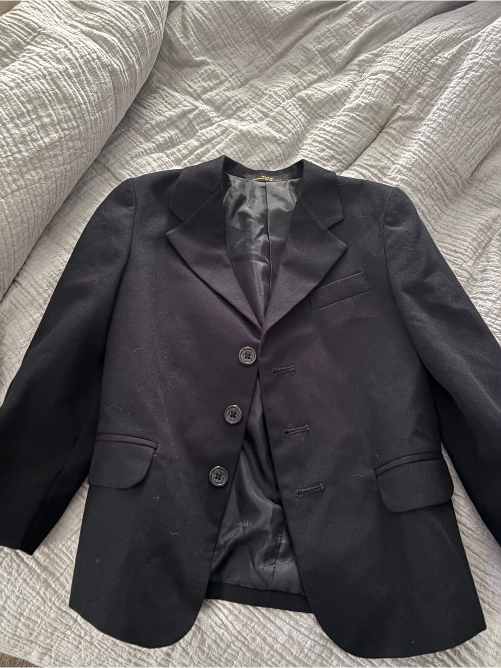 Van Heusen Black Kids Blazer with Notch Lapel